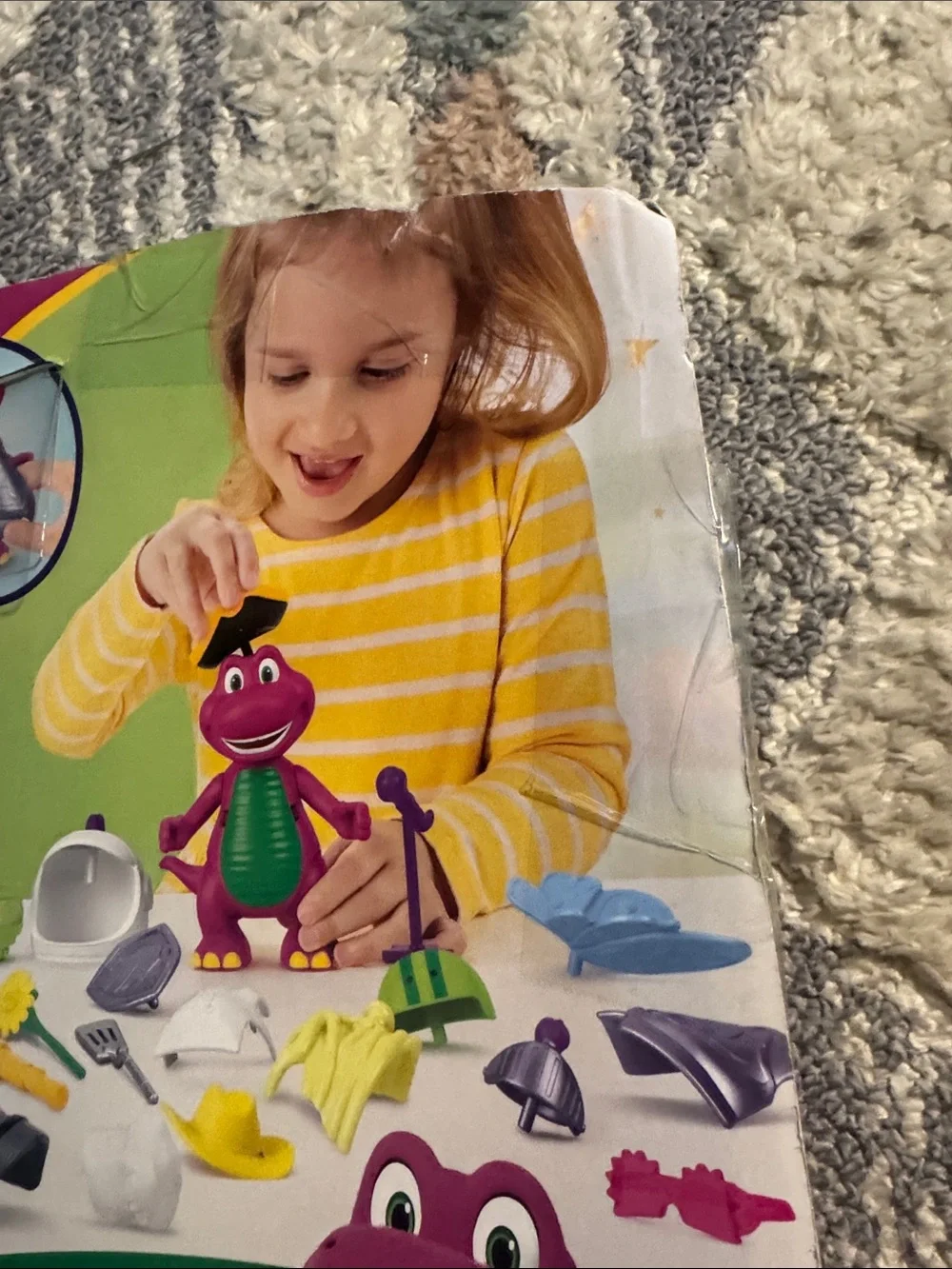 Mattel Barney Dress Up Figure with Purple Main Figure and Multicolor Accessories